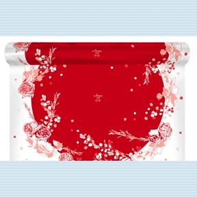 Bobine carre Célestine rouge 0.80 x 40m - 40µ