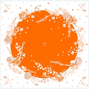 Bobine carre Célestine orange 0.80 x 40m - 40µ