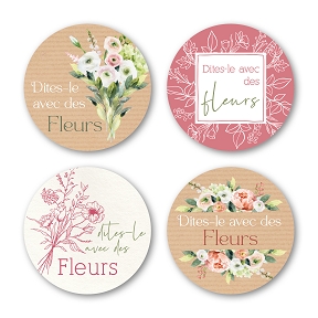 Etiquettes jeso quatro "dites-le avec des fleurs"