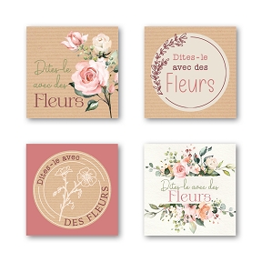 Etiquettes jeso quatro "dites-le avec des fleurs"