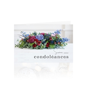 Cartes jeso "sincères condoléances " x10