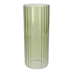 Vase verre "Louis" vert ø10 ht 24cm