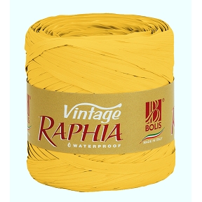 Raphia synthétique vintage orange 200m