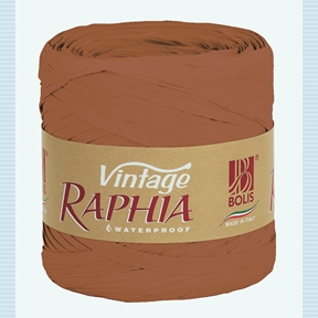 Raphia synthétique vintage brique 200m