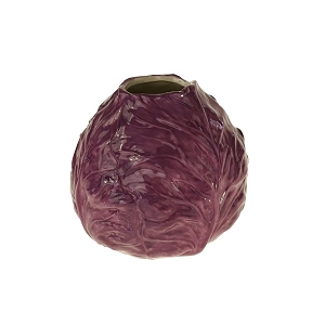 Vase céramique choux violet 15 x 15 ht 14.5cm