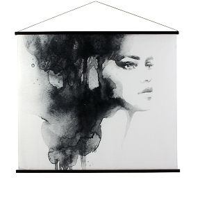 Kakemono visage femme noir et blanc