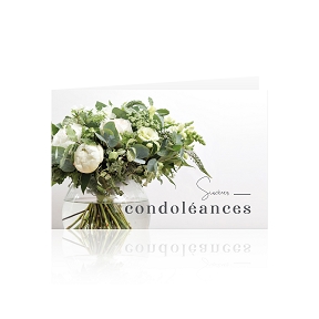 Cartes jeso "sinceres condoleances " x10