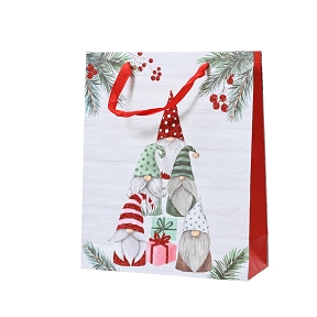 Sac cadeau papier motif noël 8 x 18 ht 24 cm