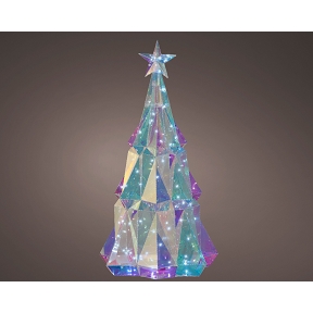 Sapin irisé lumineux Ø24.5 ht 39 cm