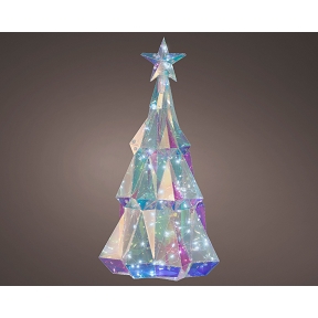 Sapin irisé lumineux Ø33.5 ht 51 cm