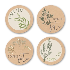 Etiquettes jeso quatro "bonne fête"