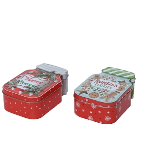 Boîte décor noël 15 x 9.5 x 5.3 cm ass
