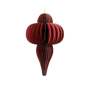 Suspension papier ht 40 cm rouge