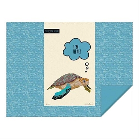 Sac Papier Lavable Tortue De Mer 40 X 30 cm (X2)