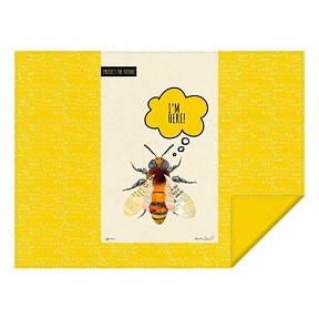 Set de table papier lavable abeille 40 x 30 cm (x2)