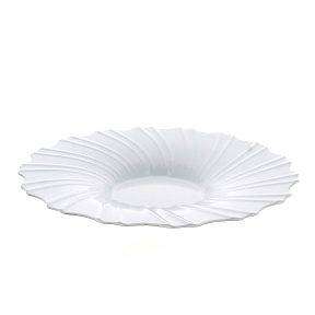 Assiette résine blanche ø35 ht 4cm