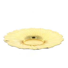 Assiette résine or brossé ø35 ht 4cm