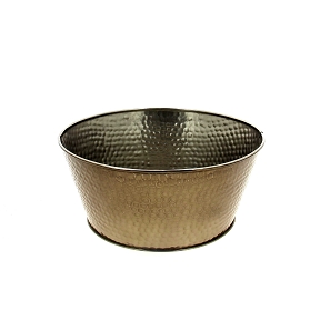 Coupe métal effet martelé bronze ø23 ht 10.5cm