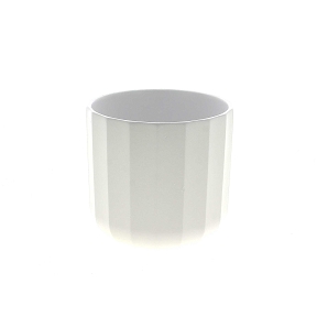 Cache-pot céramique palladio blanc Ø13.5 ht 12.5 cm