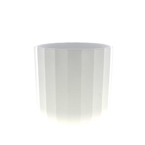 Cache-pot céramique palladio blanc Ø18.5 ht 18 cm