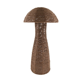 Champignon corde papier brun 28 x 28 ht 58cm