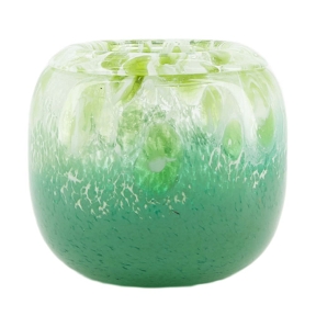 Vase verre vert foncé-vert ø16 ht 13.5cm