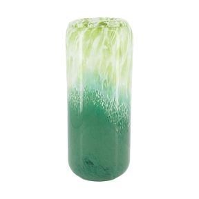 Vase verre vert foncé-vert ø15 ht 35.5cm