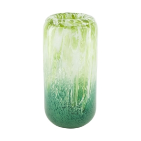 Vase verre vert foncé-vert ø13.5 ht 27cm