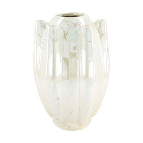 Vase céramique design blanc ø19.5 ht 30cm