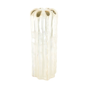 Vase céramique design blanc ø12 ht 31.5cm