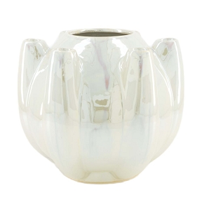 Cache-pot céramique design blanc ø22 ht 20cm