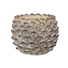 Cache-pot ciment pomme pin ø14.5 ht 11cm