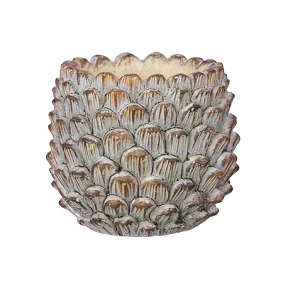Cache-pot ciment pomme pin ø17 ht 14cm