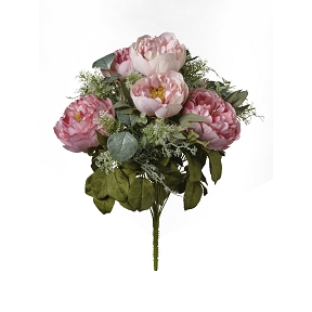 Piquet pivoine rose-lavande 48cm