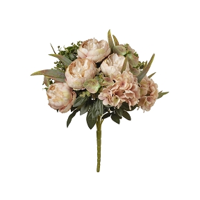 Piquet pivoine-hortensia crème 54 cm