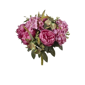 Piquet pivoine-hortensia mauve 54 cm