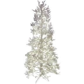 Sapin blanc 300 leds Ht 180cm