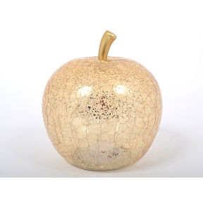 Pomme verre or + led 24cm