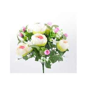 Piquet bouton pivoine-gypso ass