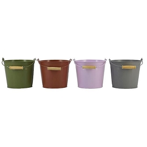 1 x Seau métal badia couleur assortie ø11.5 ht 10cm