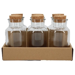 Bouteille verre + bouchon liège ø8.2 ht 17.2cm