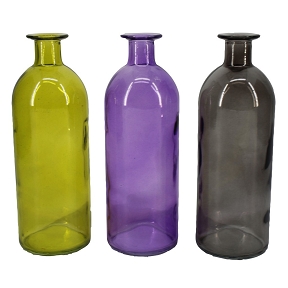 1 x Bouteille verre Douro couleur ø7 ht 20.5cm