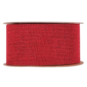 Ruban jute rouge 45mm x 20m
