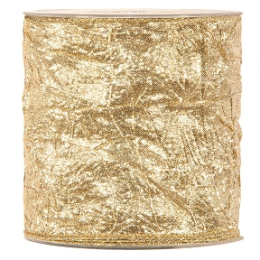 Ruban tissu brillant champagne 100mm x 10m