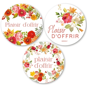 Etiquettes Jeso Maxi Rondo "Plaisir D'offrir " X100