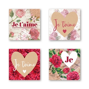 Etiquettes jeso quatro carre "je t'aime"