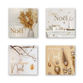 Etiquettes Jeso Quatro Carre "Joyeux Noel"