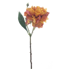 Pivoine orange 47cm