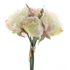 Bouquet pivoine crème 30cm