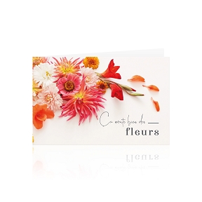 Cartes jeso romantico "ça mérite bien des fleurs"